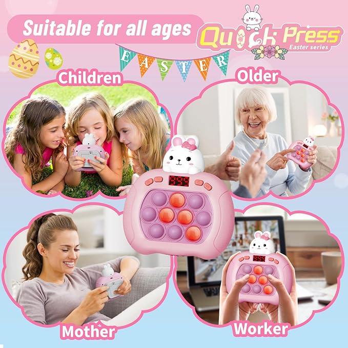 Pop Game - Light Up Fidget Toy for Kids & Adults, Quick Push Fast Push Sensory Toys for Kids 5-7 & 8-12, Handheld Relaxing Stress Relief Game for Autism, ADHD - Fun Fidget Toys for Adults & Children