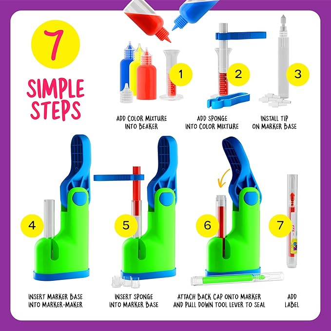 Dan&Darci Marker Making Kit for Kids - Arts and Crafts for Kids Ages 6 7 8 9 10 11 12 Year Old - Crafts for Girls 8-12 - Girl Birthday Gift - Summer Activities - Craft Gifts Toys Age 6-8, 8-12