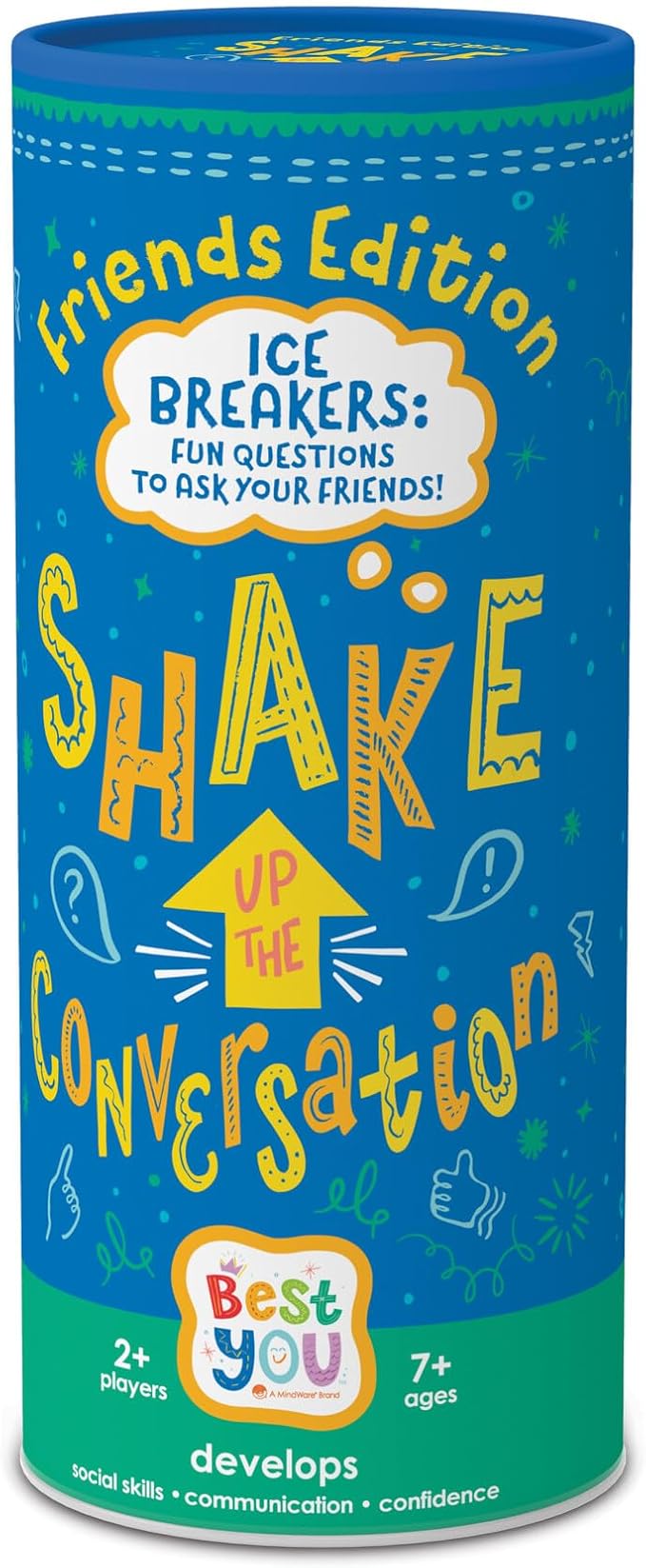MindWare Best You Shake Up The Conversation Friends Edition - Includes 50 Colorful Question Sticks