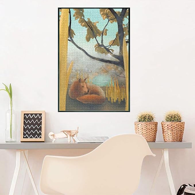 1000 Pieces Wooden Puzzles Adults for All Autumn Forest Cottage Very Proud Challenge - Enjoy The Dream of Traveling The World Anytime, Anywhere Room Decor Home Decor
