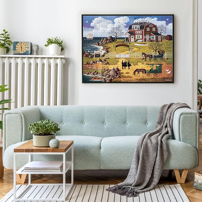 Buffalo Games - Sapphire Select - Charles Wysocki - Formulating The Plan - 1000 Piece Jigsaw Puzzle – Challenging & Fun – Blue Core Puzzle Board – Giftable Display Box - Full Size Poster Included