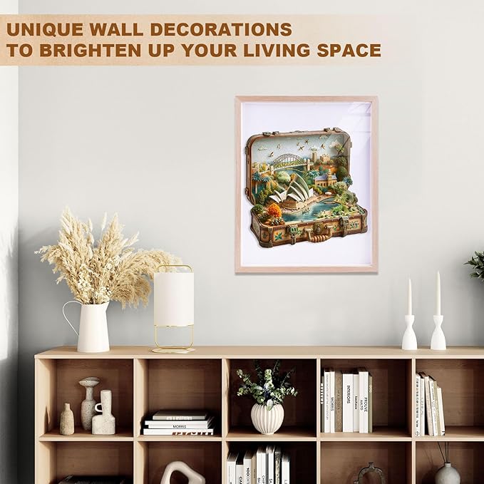 Jigfoxy Wooden Puzzles for Adults, Sydney Opera House Tour Wood Puzzles Adult, Unique Animal Shape Wooden Jigsaw Puzzles for Adults, Birthday Gifts for Puzzle Lovers, Family (M-11.4 * 11.2in-190p)