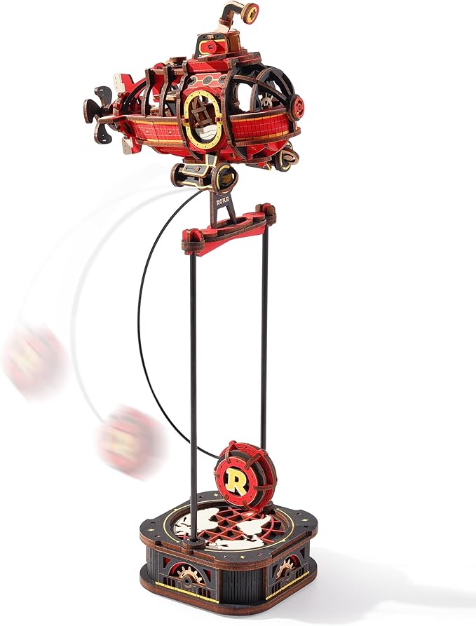 ROKR Pendulum Balance Toy, 3D Wooden Puzzles for Adults, Retro Deep-Sea Adventurer, DIY Craft Wood Puzzle Kit, Unique Gift for Men Women