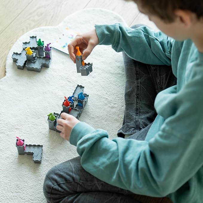 SmartGames Tower Stacks Castle Building Game with 80 Challenges for Ages 8-Adult