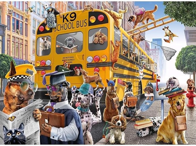 Ravensburger - Pet School Pals - 150 Piece Jigsaw Puzzle - Colorful Canine Antics - Bold, Bright Imagery - Ideal Gift - Premium Quality - Screen-Free Fun - MESH Accredited for Kids Age 7+