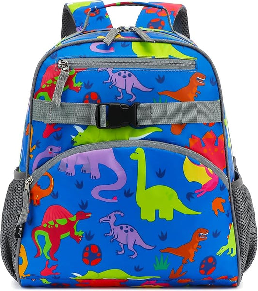FlowFly Kids Backpack for Toddler Boys Girls, Simple Lightweight Bookbag for Daycare Kindergarten Elementary School Travel, Small Modern Bag (Medium 15''), Clear
