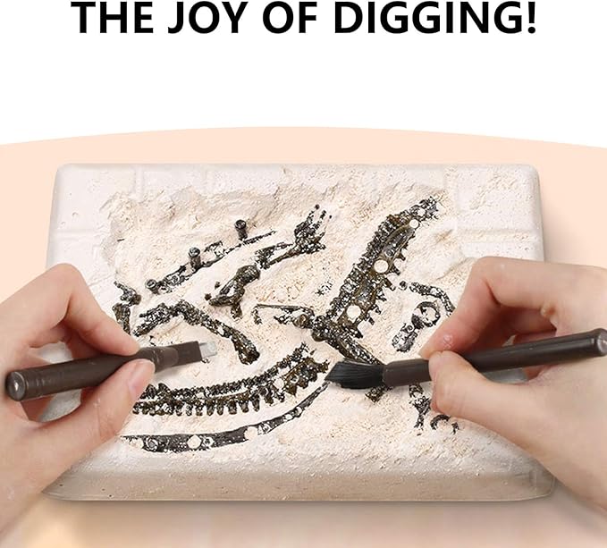 Dinosaur Fossil Digging Kit for Kids, Eggs Excavation Dig Kit, Toys for Kids 5-7 8-12, Great Birthday for Boys and Girls