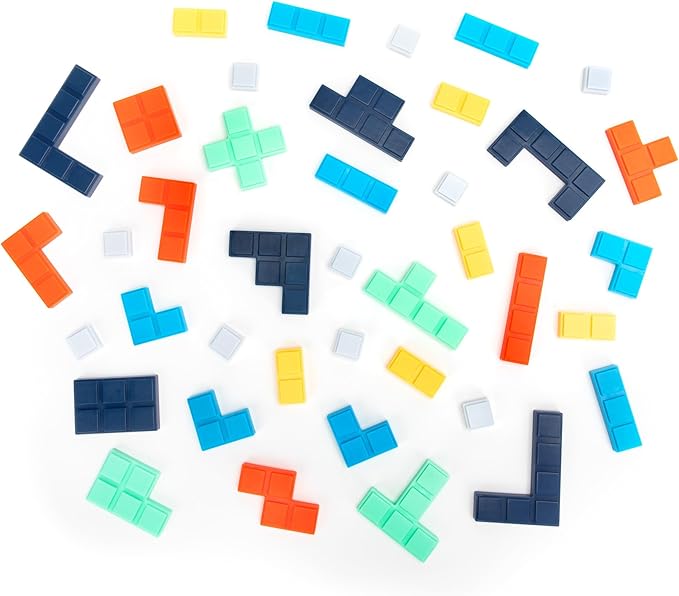 Educational Insights Upzzle - Strategic Stacking Board Games for Kids, Teens & Adults, 2 Player Vertical Puzzle Building Challenge, 3D Brain Teaser, Family Game Night Activities & Gifts for Ages 7+