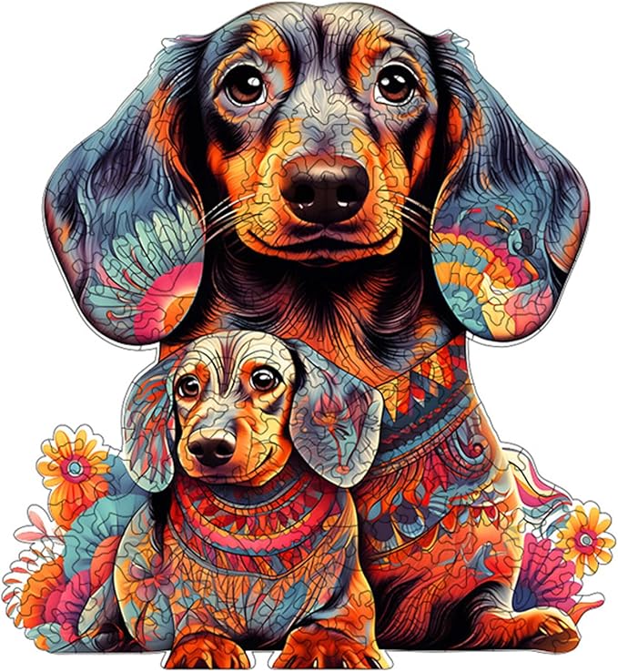 Wooden Puzzle for Adults - 200 Piece Irregular Animal Shaped Jigsaw Puzzle, Unique Creative Gift for Adults and Kids