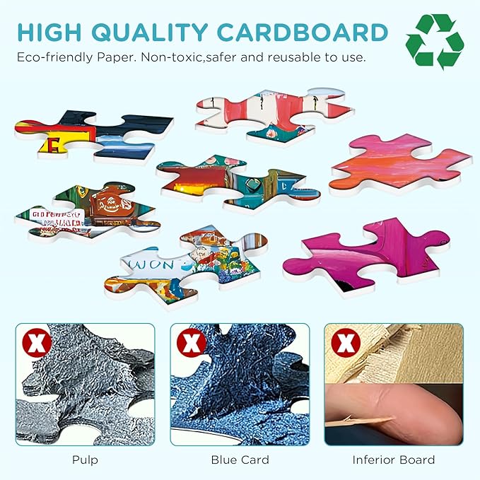 Puzzles for Adults 1000 Pieces - Vintage Country Store Jigsaw Puzzles, Colorful Retro Shop Scene Puzzle for Family Fun and Home Decor