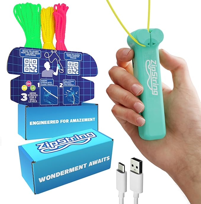 Original - As Seen on Shark Tank - Classic Rope Launcher Toy, Perfect for Kids & Adults - Fly a String Loop in The Air for Endless Tricks & Fun, Wonderment Awaits, Aesthetic Aqua