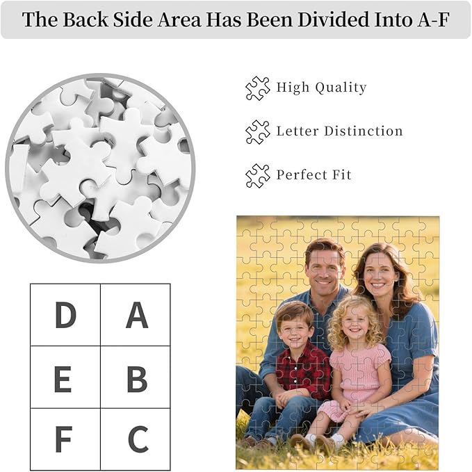 Custom Puzzle, Personalized Puzzle from Photos, Customized Puzzle 120/200/300/500/1000/1500 Pieces for Family, Christmas, Pet, Birthday, Wedding Gift