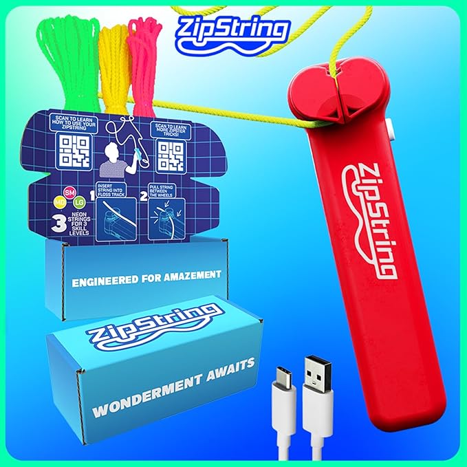 Original - As Seen on Shark Tank - Classic Rope Launcher Toy, Perfect for Kids & Adults - Fly a String Loop in The Air for Endless Tricks & Fun, Wonderment Awaits, Rock'it Red