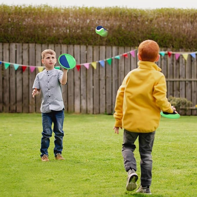 Toss and Catch Ball Set Kids - Lawn Games Beach Games Beach Toys Pool Outdoor for Ages 3 4 5 6 7 8 9 10 Years Old Boy Girl Toys, Playground Sets for Toddlers/Kids/Family