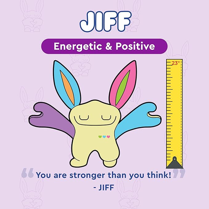 Weighted Plush Toy – Machine Washable Calming & Comforting Stuffed Animal for Kids – Arms and Body are Weighted to Give a Realistic Hug – Soft Companion for Playtime, Naptime & Travel (Jiff)