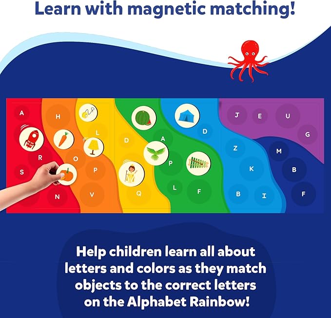 Skillmatics Magnetic Matching Activity - The Alphabet Rainbow, Preschool Learning Toy & Game for Kids, 35+ Magnetic Pieces, Gifts for Girls & Boys Ages 3, 4, 5, 6