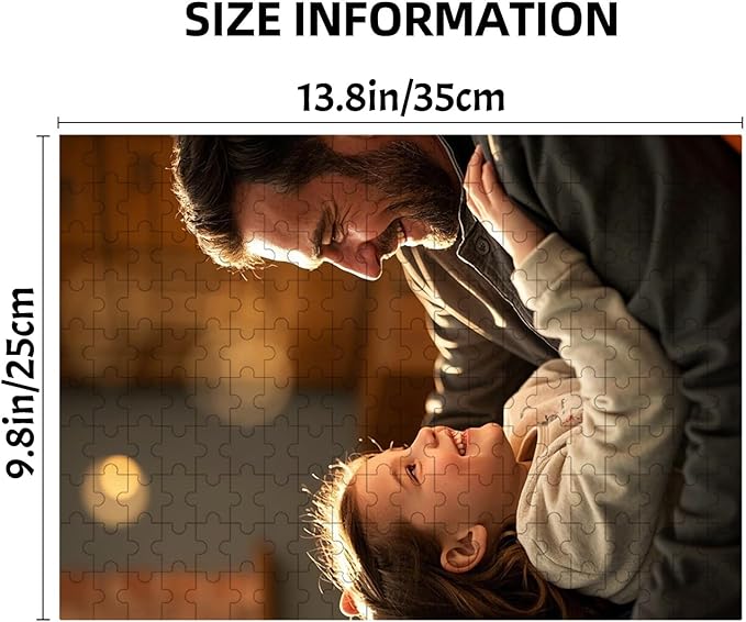 Custom Wooden Jigsaw Puzzles - 120/200/300/500/1000/1500 Piece Photo Gift Sets for Adults & Kids - Pet, Wedding, Family Memory Keepsake