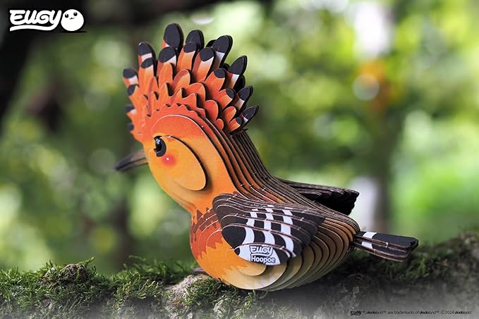 Eugy Hoopoe 3D Puzzle - 30 Piece Eco-Friendly Educational Toy Puzzle for Boys, Girls & Kids Ages 6+