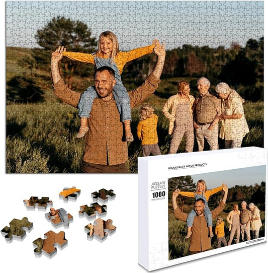 Custom Puzzle, Personalized Puzzle from Photos, Customized Puzzle 120/200/300/500/1000/1500 Pieces for Family, Christmas, Pet, Birthday, Wedding Gift