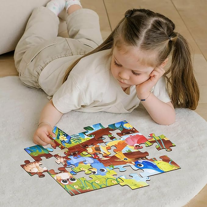 Jumbo Floor Puzzle for Kids,Large Jigsaw Puzzles 24 Piece for Kids Ages 3-5 (Treetop Talks)