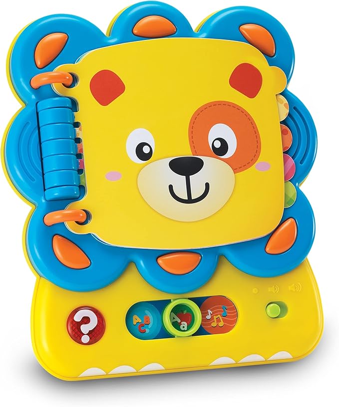 KiddoLab Words and ABC Learning for Toddlers 1-3 Years Old with Chapa The Lion Alphabet Book - Interactive Sound Book with Melodies, Fun Sounds & Light for Early Education and Development