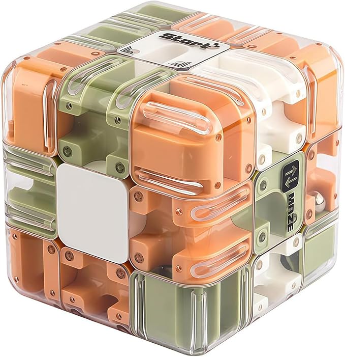 Large Labyrinth 3D Puzzles Maze Cube - Engaging Brain Teaser Toy, 3D Ball Maze, 3D Puzzle Ball Labyrinth Cube for Kids and Adults (1PCS)