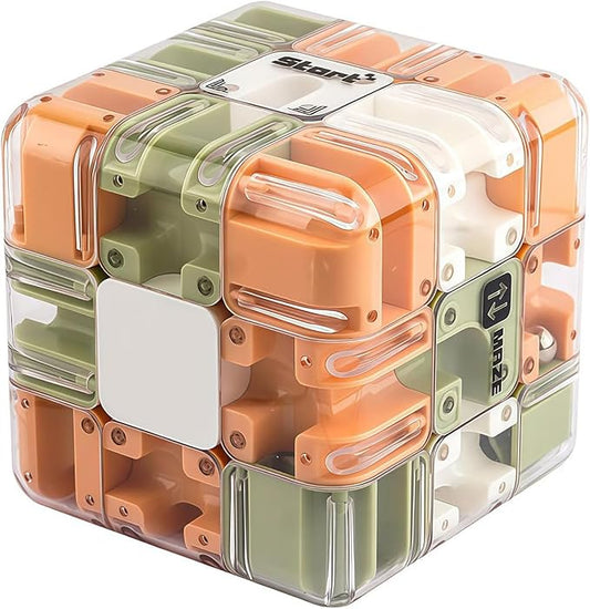 Large Labyrinth 3D Puzzles Maze Cube - Engaging Brain Teaser Toy, 3D Ball Maze, 3D Puzzle Ball Labyrinth Cube for Kids and Adults (1PCS)