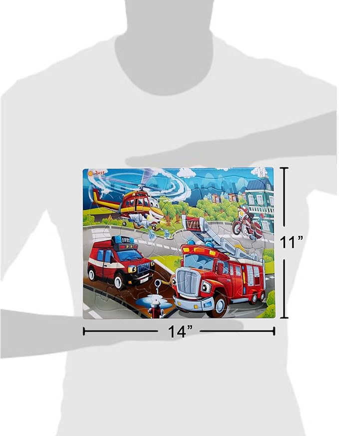 Just Smarty Fire Truck Toddler Puzzles for Boys and Girls | Fire Truck Toy 52 Pieces Jigsaw | Firefighter Puzzle | Firefighter Kids Great Gift | Kids Toy Ages 4-6 | Puzzles for 5 Year Olds