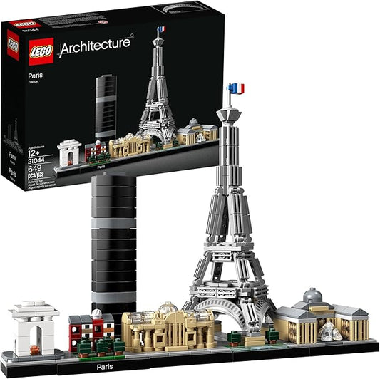 LEGO Architecture Paris Model Building Set - Detailed Display Building Block Set for Kids, Boys and Girls, Ages 12+ - Unique Gift for Travel & Architecture Enthusiasts - 21044