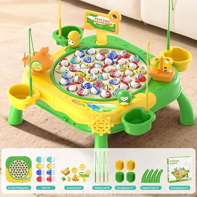 Magnetic Fishing Game for Kids Toddlers Ages 3-5 5-7, Kids Toddler Fishing Game Fish Toy Board Game for Toddlers 3 4 5 6 7 8 Years Old, Birthday Gifts