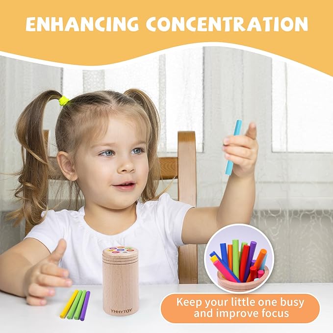 Montessori Toys for 1+ Year Old, Toddler 18 Month Old Toy Color Sorting Preschool Learning Activities, Fine Motor Skills Sensory Toys for Toddlers 1-3, 1 2 3 Year Old Girl Boy Baby Gifts