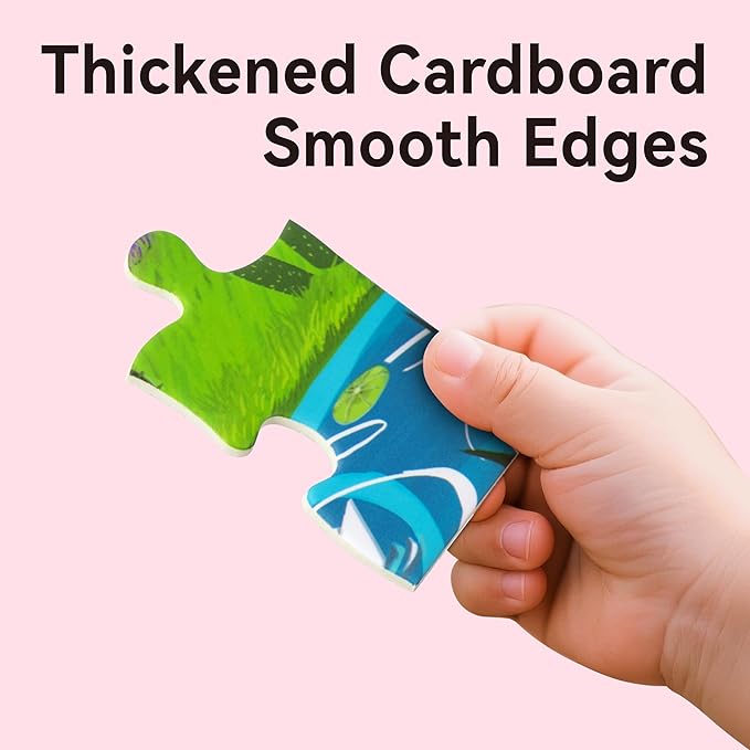 Dotimo 4-Pack Dinosaur Puzzles for Kids Ages 3-5, Progressive Learning Puzzles with Storage Box – 24/30/35/48 Piece Educational Games for Toddlers, Family Activities & Gifts