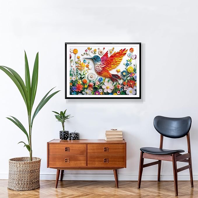 Hummingbird Dreams 500 Piece Jigsaw Puzzles for Adults and Teens and Kids Family Fun Time Challenging Flowers Colorful Toys