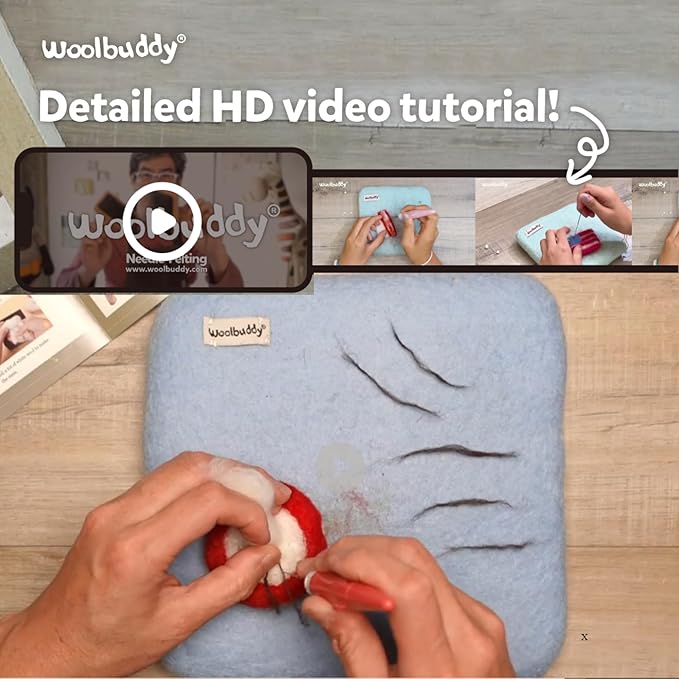 Woolbuddy Needle Felting Kit, Mushroom Monster Craft for Beginner Adults, Includes Supplies and Instructions, Creative Design for Unique DIY Projects
