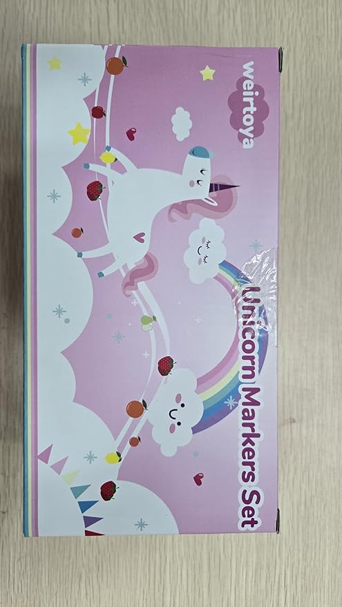 weirtoya 56 PCS Washable Scented Markers Set with Glitter Pencil Case, Mermaid Unicorn Arts and Crafts for kids 4-6-8 Kids Coloring Drawing Kits for 4-8 Years Old Girls Birthday Gifts