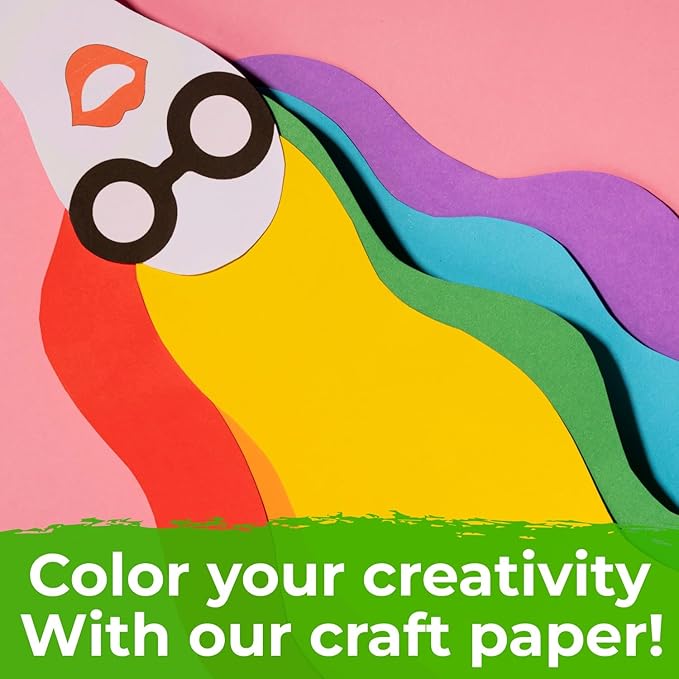 36" x 1200" (100 ft) Pack of 10 Rolls USA-Made Multi-Color Kraft Paper, 45 lbs/66 GSM – Colored Kraft Paper for Packing, Crafts, DIY Projects, Gift Wrapping – Non-Toxic, Safe for Kids