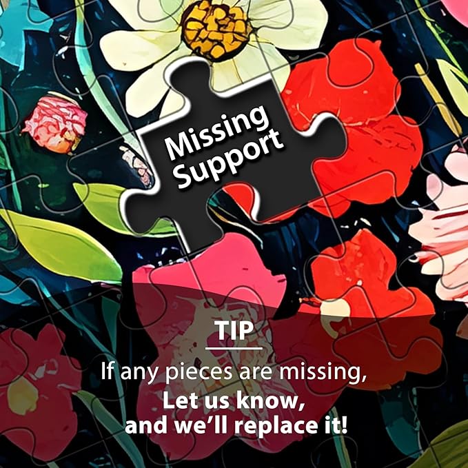 500 Piece Jigsaw Puzzle for Adults - Colorful Flower Puzzle 500 Pieces for Adults Elderly Kids, Recycled Cardboard Challenging Puzzle Perfect for Game Nights - Finished Size is 20.5 x 15 Home Decor