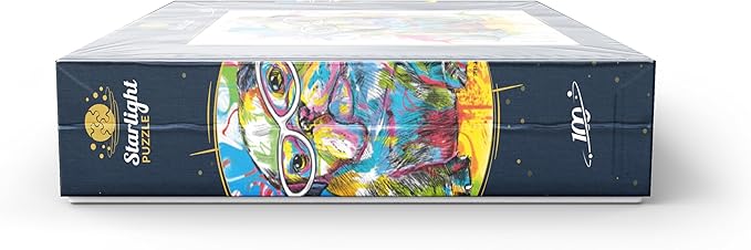 MyPuzzle Bulldog Fun - Premium 100 Piece Jigsaw Puzzle for Adults