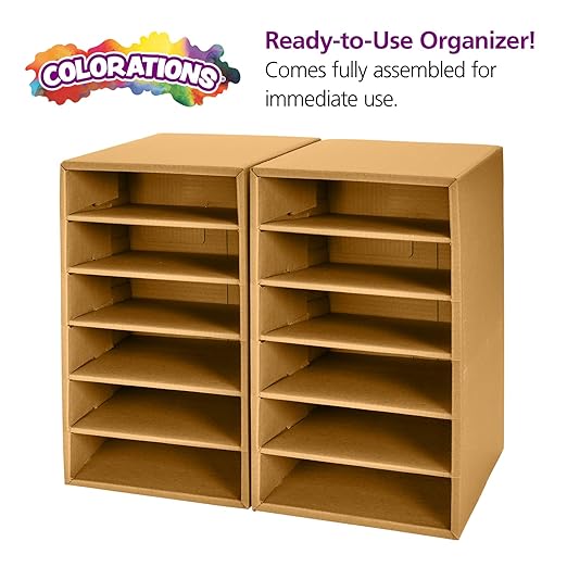 Colorations Lightweight Construction Paper with Organizer - 2200 Sheets - 9" x 12", Assorted Colors, Bulk Arts and Crafts Supplies, Classroom Must Haves
