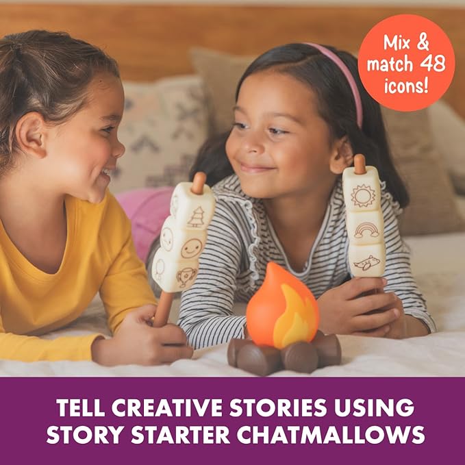 Educational Insights Campfire Chatmallows™ – Creative Story Cubes & Social Skills Activities, Conversation Starter Games, Interactive Storytelling and Sequencing Set for Imaginative Kids Ages 4+