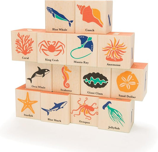 Uncle Goose Ocean Blocks - Made in The USA