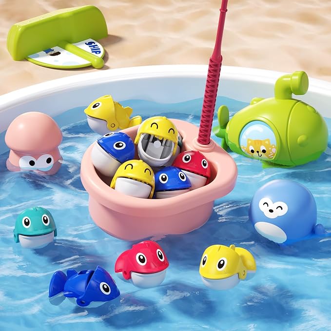 Magnetic Fishing Game for Kids Toddlers Ages 1-3 3-5 5-7, Fish Toy Board Game for Toddlers 1 2 3 4 5 6 7 8 Years Old, Fishing Table Toys Birthday Gifts