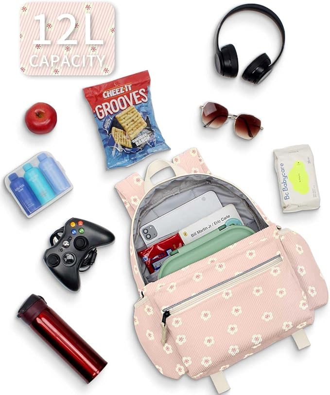 Corduroy Toddler Backpack for Boys 2-5: Preschool Backpacks for Girls - 13.5" H Fit Folder