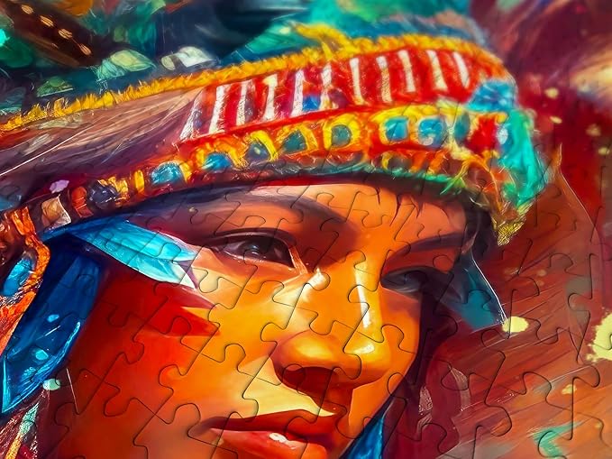 Woman and Horse Spiritual Illustration – 1000 Pieces Jigsaw Puzzle for Adults – Matte Finish, Soft Touch, Easy to Assemble, Tight Fit, Vivid Colors, Missing Pieces Service