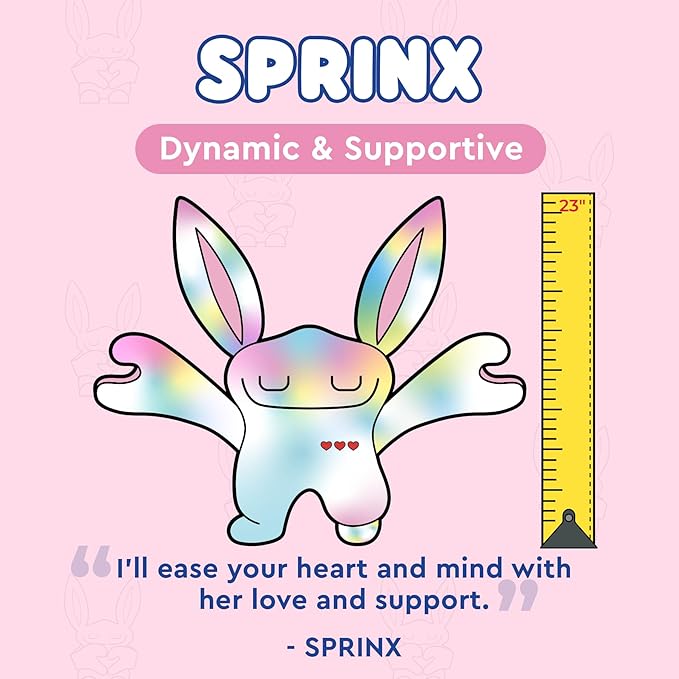 Weighted Plush Toy – Machine Washable Calming Stuffed Animal for Kids – Arms and Body are Weighted to Give a Realistic Hug – Soft Companion for Playtime, Naptime & Travel (Sprinx)