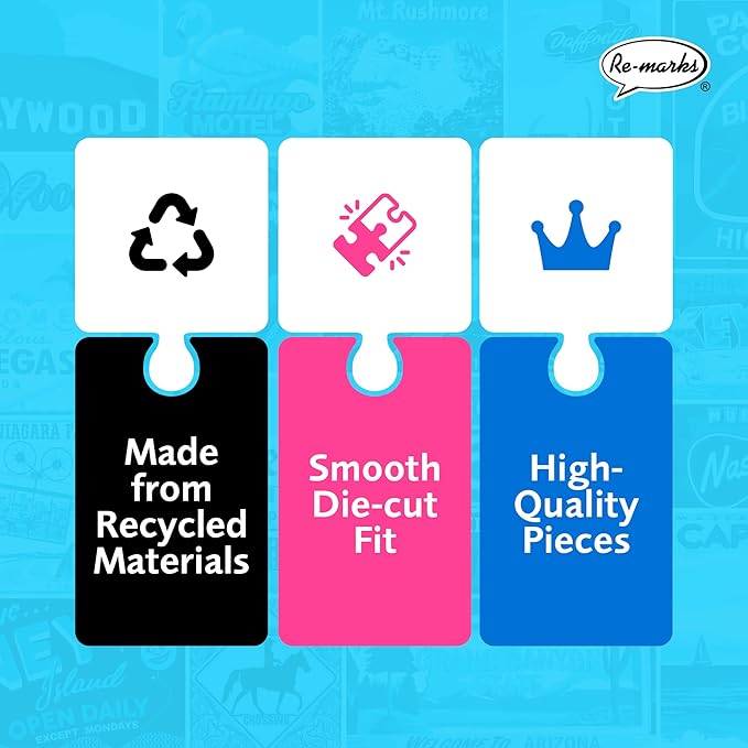 Re-marks Road Trip Vintage Signs 500-Piece Jigsaw Puzzle for All Ages