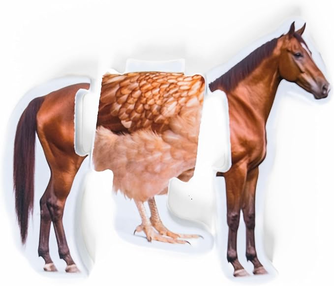 Wooden Montessori Animal Puzzles for Toddlers 2+ Years | Realistic Chunky Farm Animal Shape Puzzle | Educational Learning Toy - Three-Piece Farm Animal Puzzles