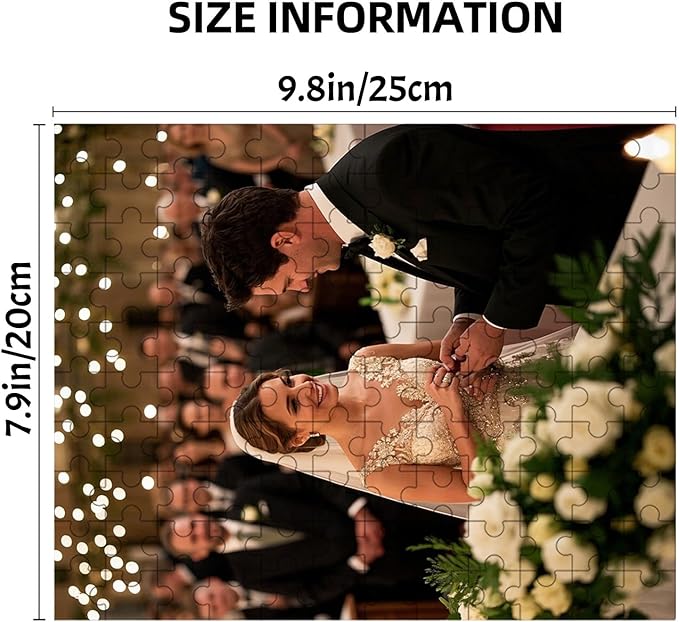 Custom Wooden Jigsaw Puzzles - 120/200/300/500/1000/1500 Piece Photo Gift Sets for Adults & Kids - Pet, Wedding, Family Memory Keepsake