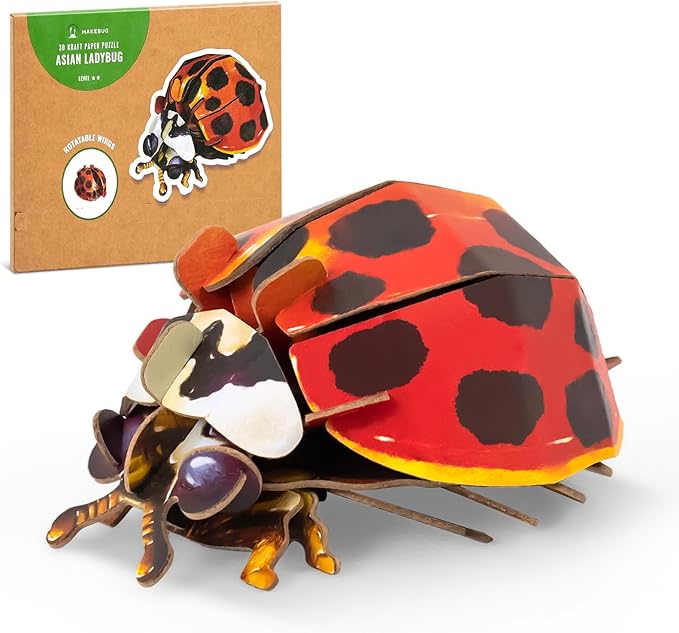 Early Educational Toys and Games, Eco-Friendly STEM Activities and 3D Paper Puzzles for Autistic Kids-Ladybug (Ages 7 and up)……
