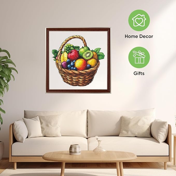 delobil Wooden Puzzles for Adults 500 Pieces,Fruit Jigsaw Puzzles,Royal Size Unique Shaped Wood Puzzles Beautiful Gift Package, Creative Birthday Gift for Friends and Family 16.5''x16.5''